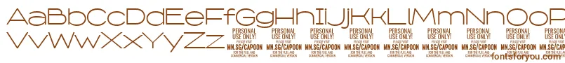 Шрифт CapoonLigh PERSONAL – коричневые шрифты на белом фоне