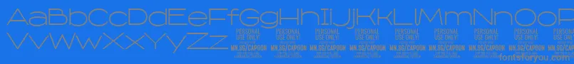 CapoonLigh PERSONAL Font – Gray Fonts on Blue Background