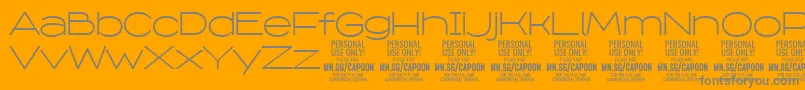 CapoonLigh PERSONAL Font – Gray Fonts on Orange Background