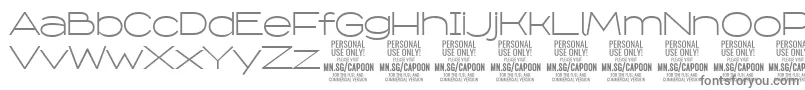 CapoonLigh PERSONAL Font – Gray Fonts on White Background