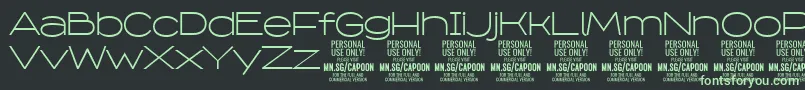 CapoonLigh PERSONAL Font – Green Fonts on Black Background
