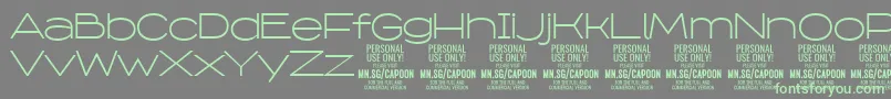 Шрифт CapoonLigh PERSONAL – зелёные шрифты на сером фоне