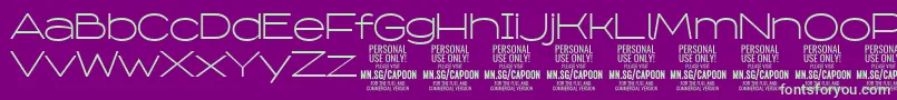 CapoonLigh PERSONAL Font – Green Fonts on Purple Background