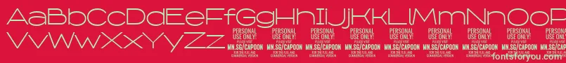 CapoonLigh PERSONAL Font – Green Fonts on Red Background