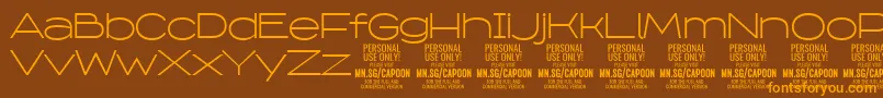 CapoonLigh PERSONAL Font – Orange Fonts on Brown Background
