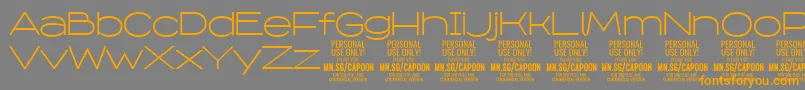 Шрифт CapoonLigh PERSONAL – оранжевые шрифты на сером фоне