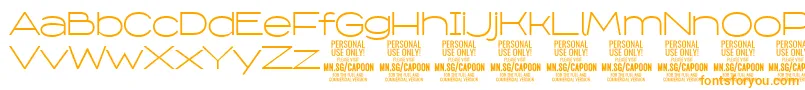 CapoonLigh PERSONAL Font – Orange Fonts on White Background