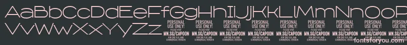 CapoonLigh PERSONAL Font – Pink Fonts on Black Background