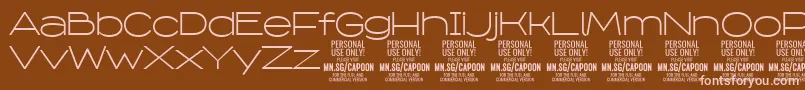 Шрифт CapoonLigh PERSONAL – розовые шрифты на коричневом фоне