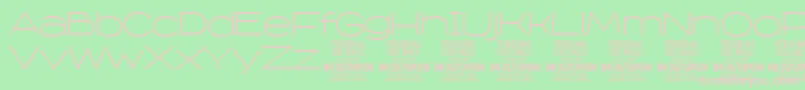 フォントCapoonLigh PERSONAL – 緑の背景にピンクのフォント