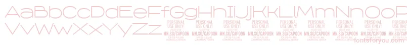 CapoonLigh PERSONAL-fontti – vaaleanpunaiset fontit valkoisella taustalla