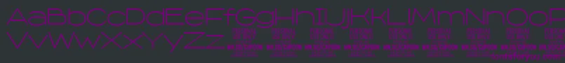 Шрифт CapoonLigh PERSONAL – фиолетовые шрифты на чёрном фоне