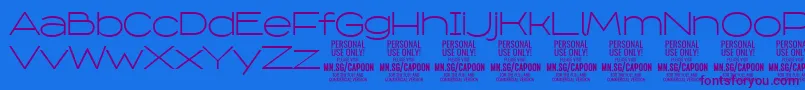 Шрифт CapoonLigh PERSONAL – фиолетовые шрифты на синем фоне