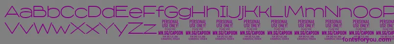 Шрифт CapoonLigh PERSONAL – фиолетовые шрифты на сером фоне