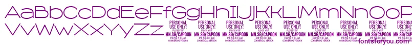 フォントCapoonLigh PERSONAL – 白い背景に紫のフォント