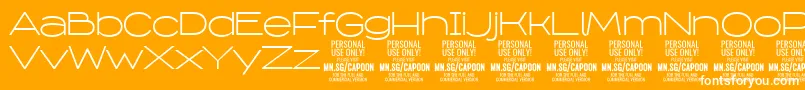 CapoonLigh PERSONAL Font – White Fonts on Orange Background