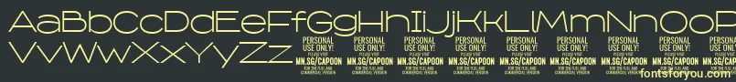 CapoonLigh PERSONAL Font – Yellow Fonts on Black Background