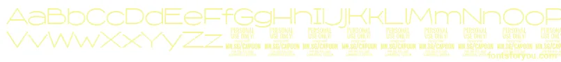 CapoonLigh PERSONAL Font – Yellow Fonts on White Background