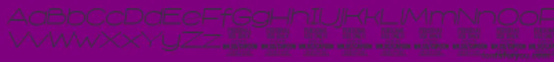 フォントCapoonLighIt PERSONAL – 紫の背景に黒い文字