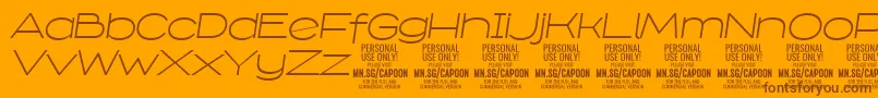 CapoonLighIt PERSONAL Font – Brown Fonts on Orange Background