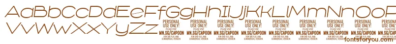 Шрифт CapoonLighIt PERSONAL – коричневые шрифты на белом фоне