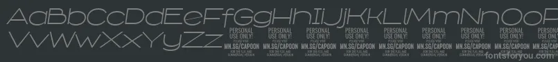 CapoonLighIt PERSONAL Font – Gray Fonts on Black Background