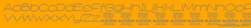CapoonLighIt PERSONAL Font – Gray Fonts on Orange Background