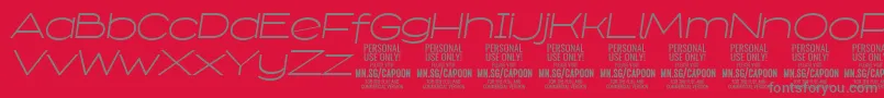 CapoonLighIt PERSONAL Font – Gray Fonts on Red Background