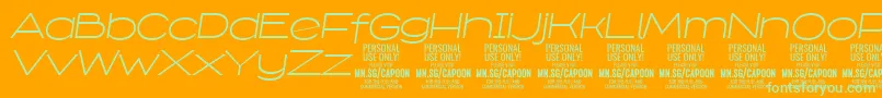 CapoonLighIt PERSONAL Font – Green Fonts on Orange Background