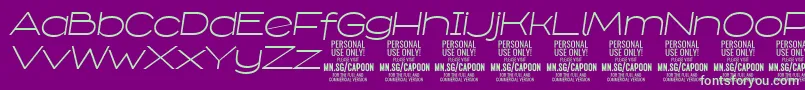 CapoonLighIt PERSONAL Font – Green Fonts on Purple Background