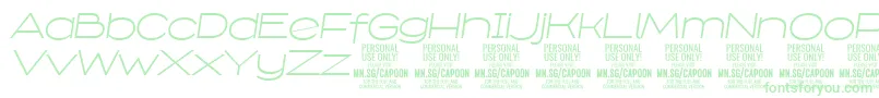 Шрифт CapoonLighIt PERSONAL – зелёные шрифты на белом фоне