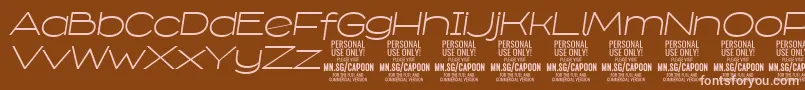 Шрифт CapoonLighIt PERSONAL – розовые шрифты на коричневом фоне