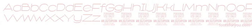 CapoonLighIt PERSONAL-fontti – vaaleanpunaiset fontit valkoisella taustalla