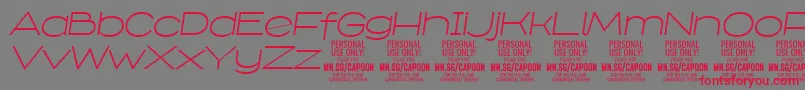 CapoonLighIt PERSONAL Font – Red Fonts on Gray Background