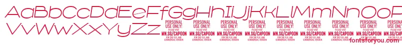 CapoonLighIt PERSONAL Font – Red Fonts on White Background