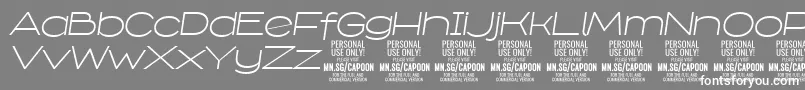 CapoonLighIt PERSONAL Font – White Fonts on Gray Background