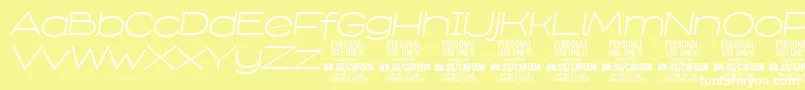 CapoonLighIt PERSONAL Font – White Fonts on Yellow Background