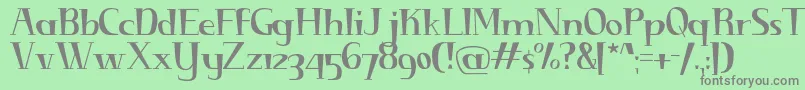 DiminuendoRegular Font – Gray Fonts on Green Background