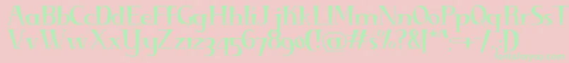 DiminuendoRegular Font – Green Fonts on Pink Background