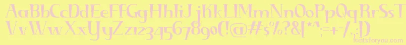 DiminuendoRegular Font – Pink Fonts on Yellow Background