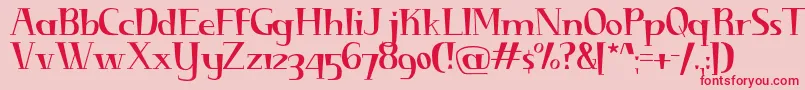 DiminuendoRegular Font – Red Fonts on Pink Background