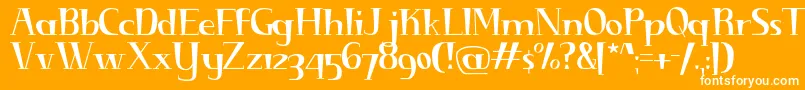 DiminuendoRegular Font – White Fonts on Orange Background
