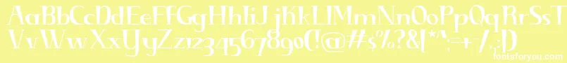 DiminuendoRegular Font – White Fonts on Yellow Background