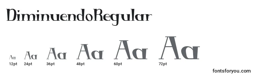 DiminuendoRegular Font Sizes