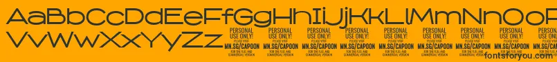 CapoonMedi PERSONAL-Schriftart – Schwarze Schriften auf orangefarbenem Hintergrund