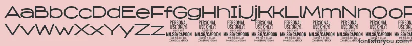 Czcionka CapoonMedi PERSONAL – czarne czcionki na różowym tle