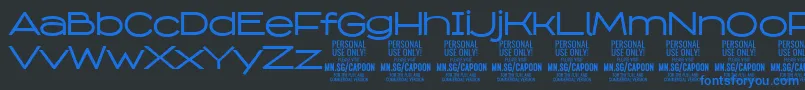 CapoonMedi PERSONAL Font – Blue Fonts on Black Background