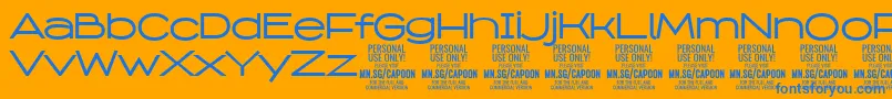 Police CapoonMedi PERSONAL – polices bleues sur fond orange