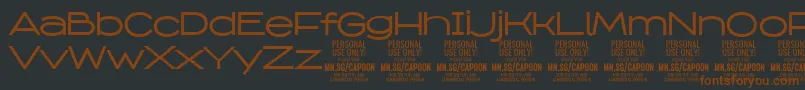 Czcionka CapoonMedi PERSONAL – brązowe czcionki na czarnym tle