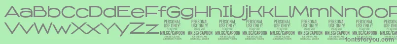 CapoonMedi PERSONAL Font – Gray Fonts on Green Background